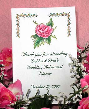 Fuschia Pink Rose Seed Favor Packets