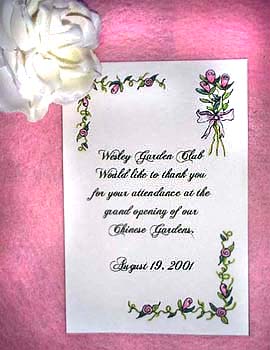 Pink Tulips Flower Seed Favors & Tea Packets