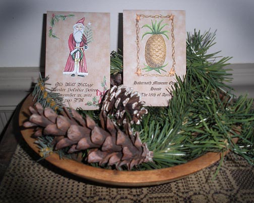 Custom Seed Favor Packets in colonial and primitive designs for historical house tours, museums, fundraisers, etc.