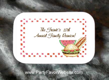 Barbecue Mint Tin Party Favors