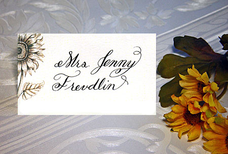 Calligraphy Place Cards Escort Cards