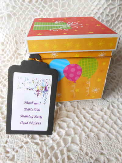 Birthday and Party Gift Hang Tag Favors