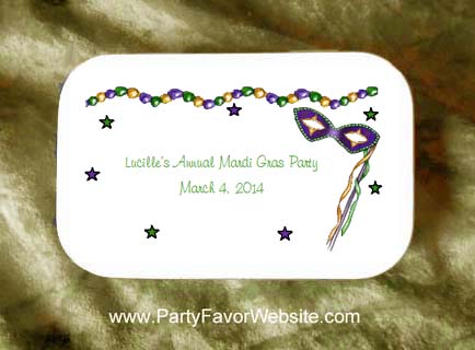 Mardi Gras Mint Tin Favors