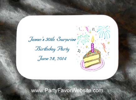 Birthday Mint Tin Party Favors