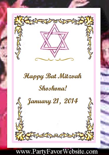 Bat Mitzvah Pink and Gold Seed  Favors and Tea Favor Packets