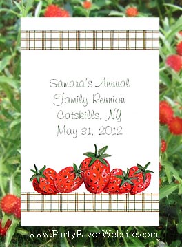 Strawberries in Summer Barbecue, Family Reunions, Garden Parties, Seed  Favors  & Tea Packets