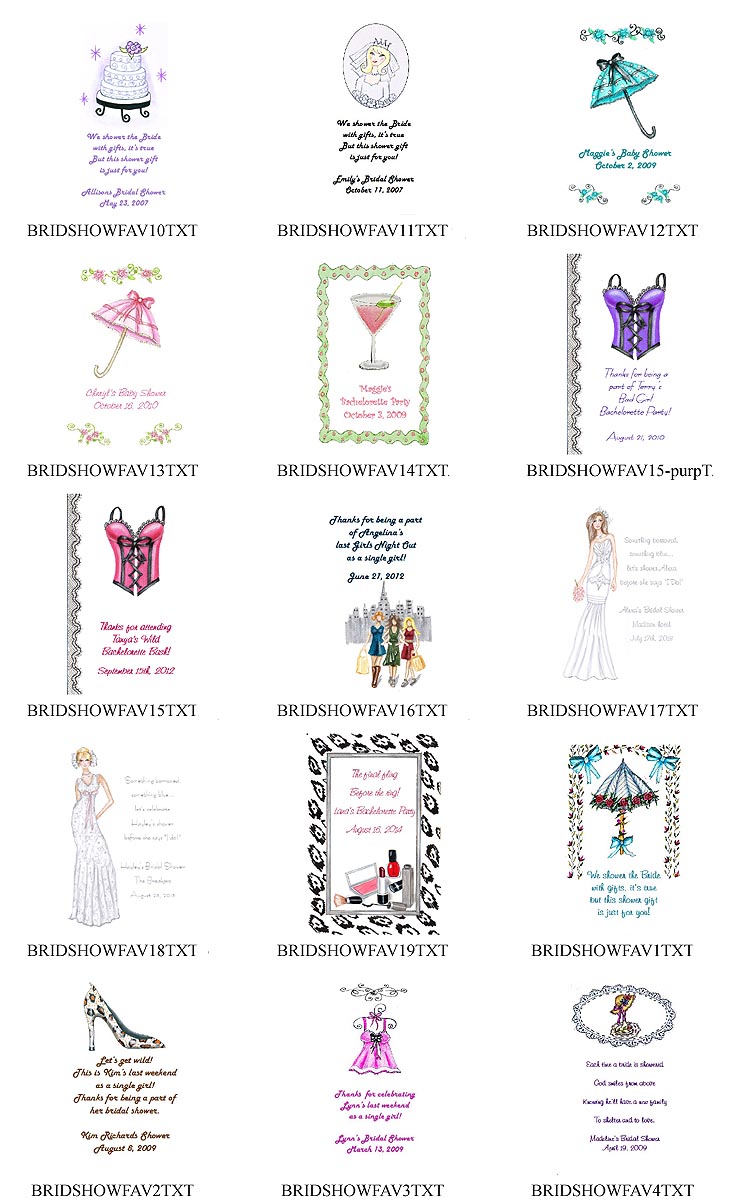 Bachelorette Party Tea Favor Packets