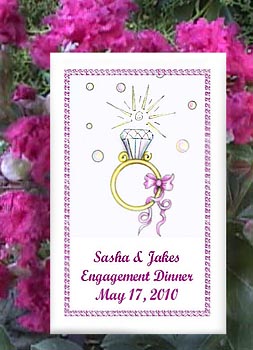 The Ring That Dazzles Engagement, Bachelorette & Bridal Shower Seed Favors & Tea Packets 