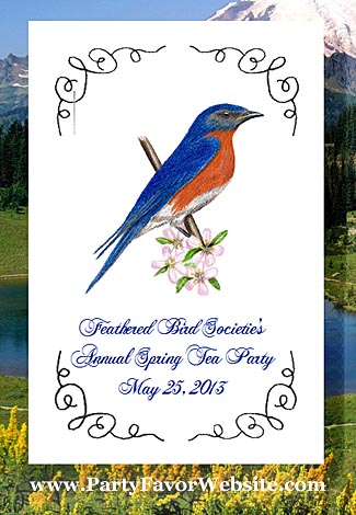 Bluebird Design Seed Favor Packets