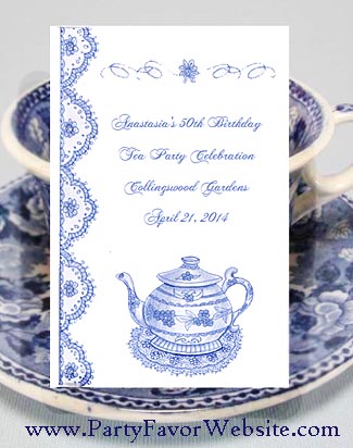 Wedgewood Blue Teapot Seed Favors for Tea Parties & All Occasions