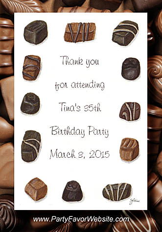 Chocolate Birthday and Party Event Seed Favor Packets