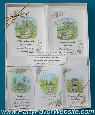 Country Scene All Occasion Note Cards and Seed Packets Gift Sets