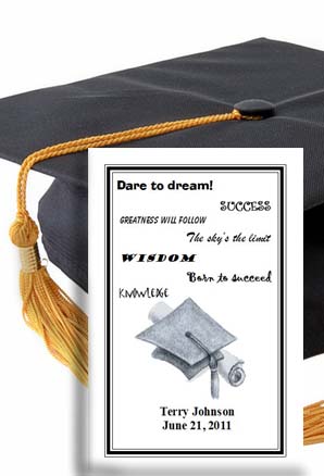 Cap & Diploma Graduation Seed Favors & Tea Packet Favors