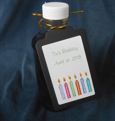 Birthday Candles and Party  Gift Favor Hang Tags