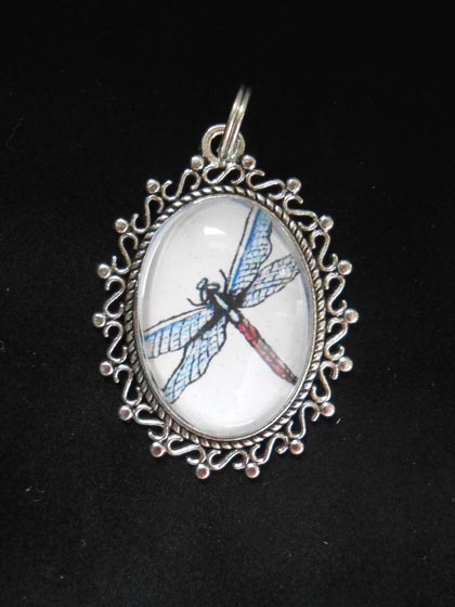 Dragonfly Silver Jewelry Filigree Pendant