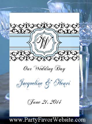 Classic Damask Monogram Wedding, Anniversary & All Occasion Seed  Favor Packets