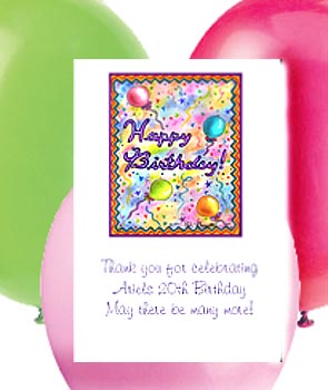 Birthday Balloons Party Seed  Favors & Tea Packets 