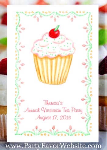 Cupcake with a Cherry on Top Party Seed Favors  & Tea Packets