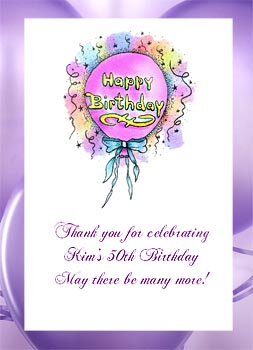 Happy Birthday Balloon Birthday Party  Seed  Favors  & Tea Packets