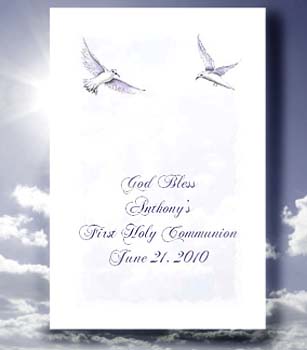 Doves in Flight  Christian Communion, Confirmation, Baptism, Christening Seed  Favors  & Tea Packets