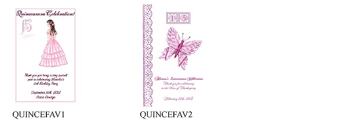 Quinceanera Party Tea Favor Packets