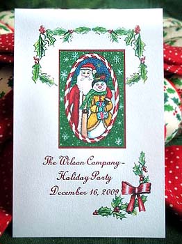 Santa Claus and Frosty Holiday Seed Favors & Tea Packets