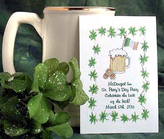 Luck of the Irish Flower Seed  Favors & Tea Packets