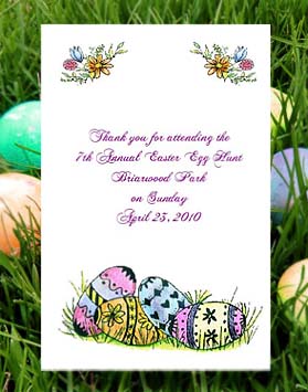 Colored Easter Eggs Seed Favor Packets