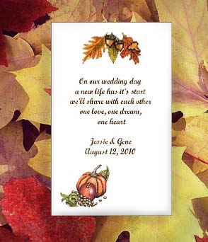 Autumn's Bounty Fall theme Seed Favors & Tea Packets