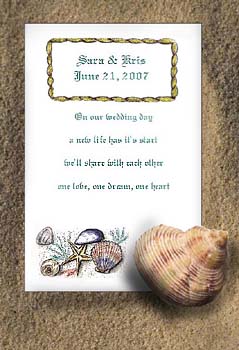 Seashells Beach Theme, Destination & All Occasion Seed Favors  & Tea Packets