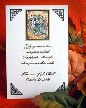 Celtic Owl Seed Favors