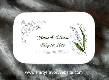 Lily of the Valley Wedding Mint Tin Favors