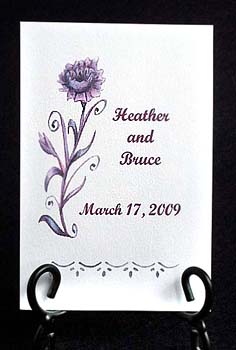 Pleasing Purple Flower Seed Favor Packets for Weddings and purple theme events