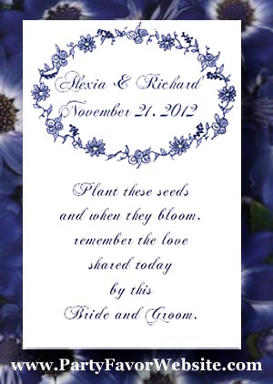 Wedgewood Blue Wedding Seed Favors & Tea Favor Packets