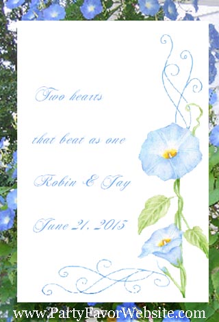 Blue Morning Glory  Wedding & All Occasion Seed Favors