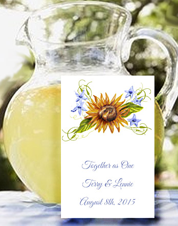 Golden Sunflower Seed Favor Packets